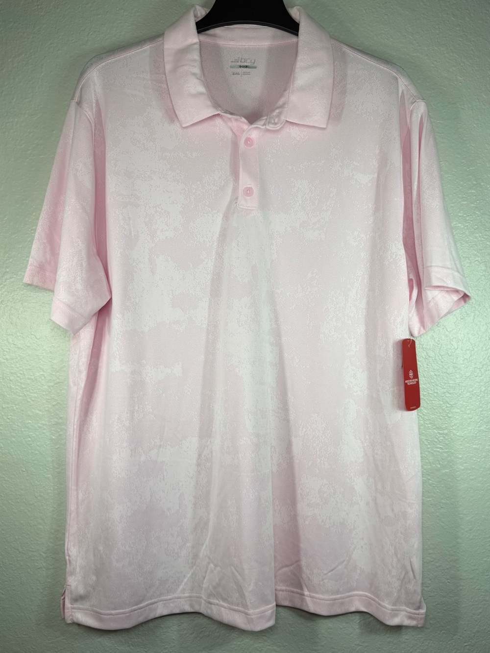 BCG Men's 2XL Pink Short Sleeve Polo Shirt Performance‎ Golf Moisture-Wicking